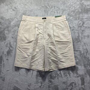 Dockers Premium Golf Baja Golf Shorts Mens W36 Beige Pleated Relaxed Fit New